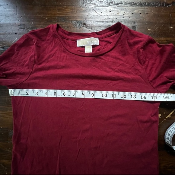 $78 Michael Kors Women's Red Stud Embellished Long sleeve Blouse Top Size XS - Picture 7 of 10